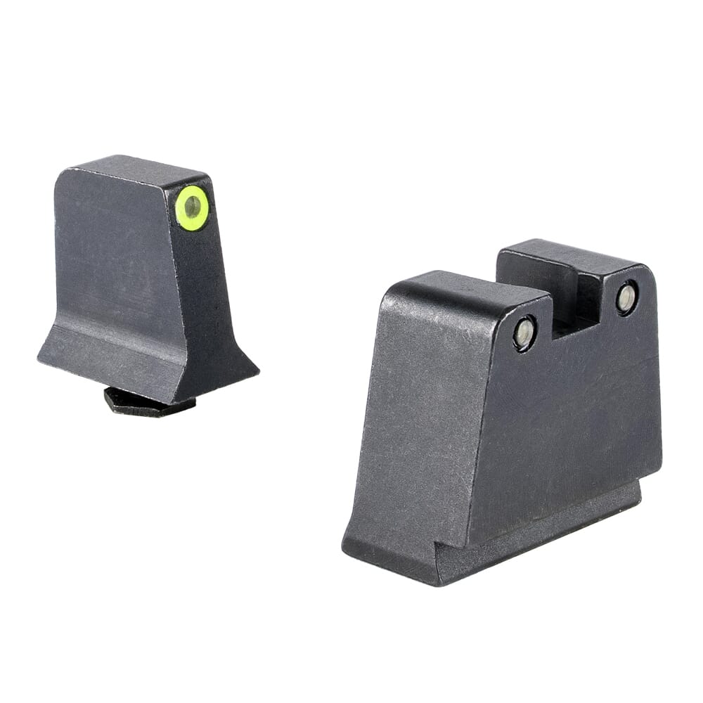 Trijicon Bright & Tough 3-Dot Yellow/Black Tritium Night Sight Suppressor Set for Slim Frame Glock Models 601143