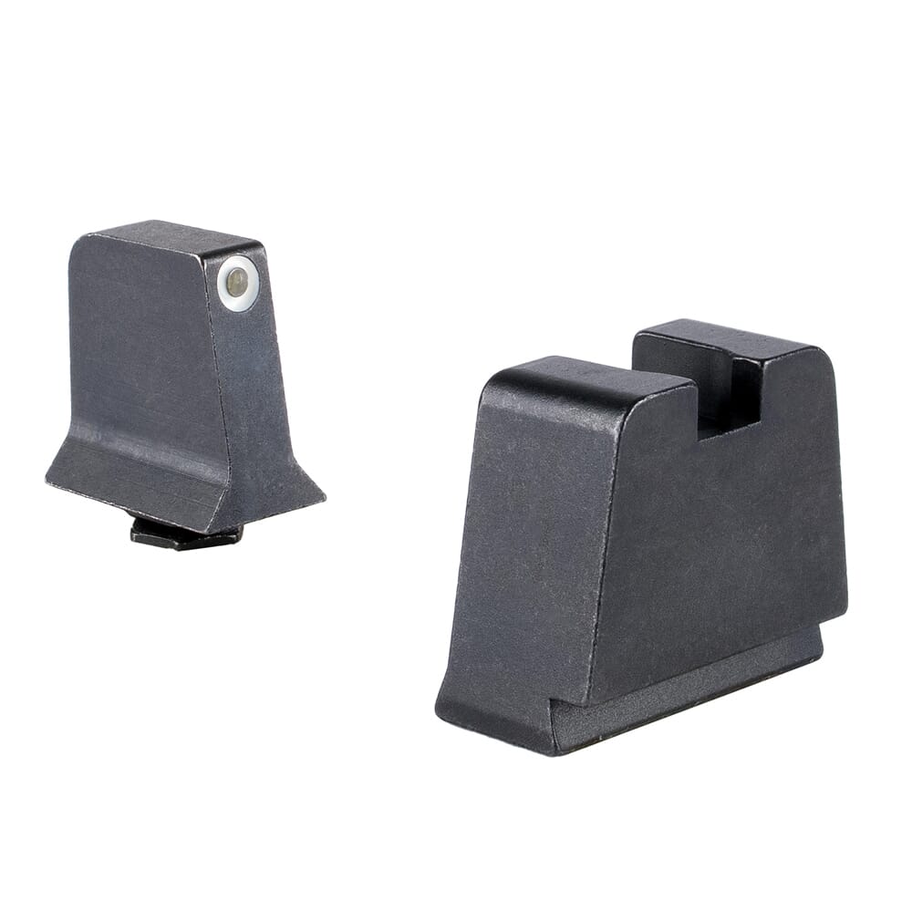 Trijicon Bright & Tough 3-Dot Tritium/White Front/Black Rear Night Sight Suppressor Set for Slim Frame Glock Models 601144