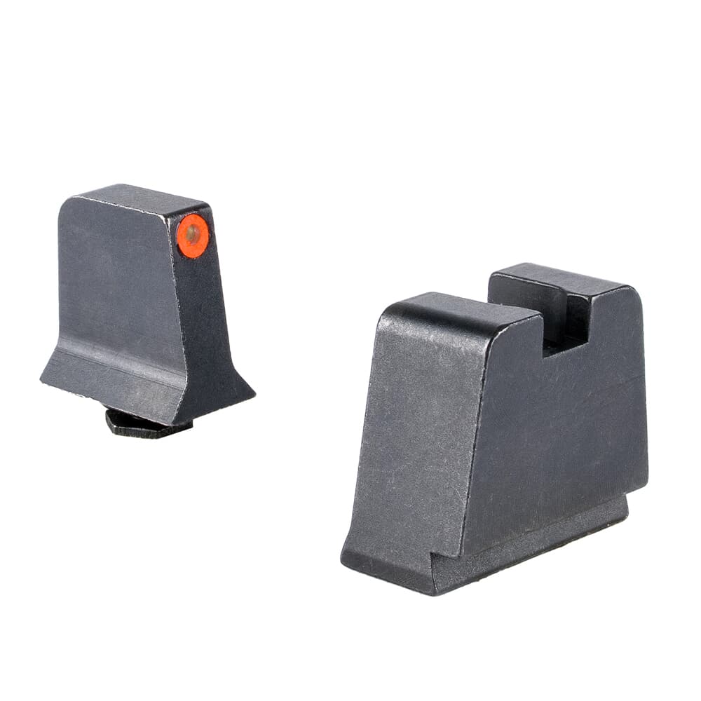 Trijicon Bright &amp; Tough 3-Dot Tritium/Orange Front/Metal Rear Night Sight Suppressor Set for Slim Frame Glock Models 601146