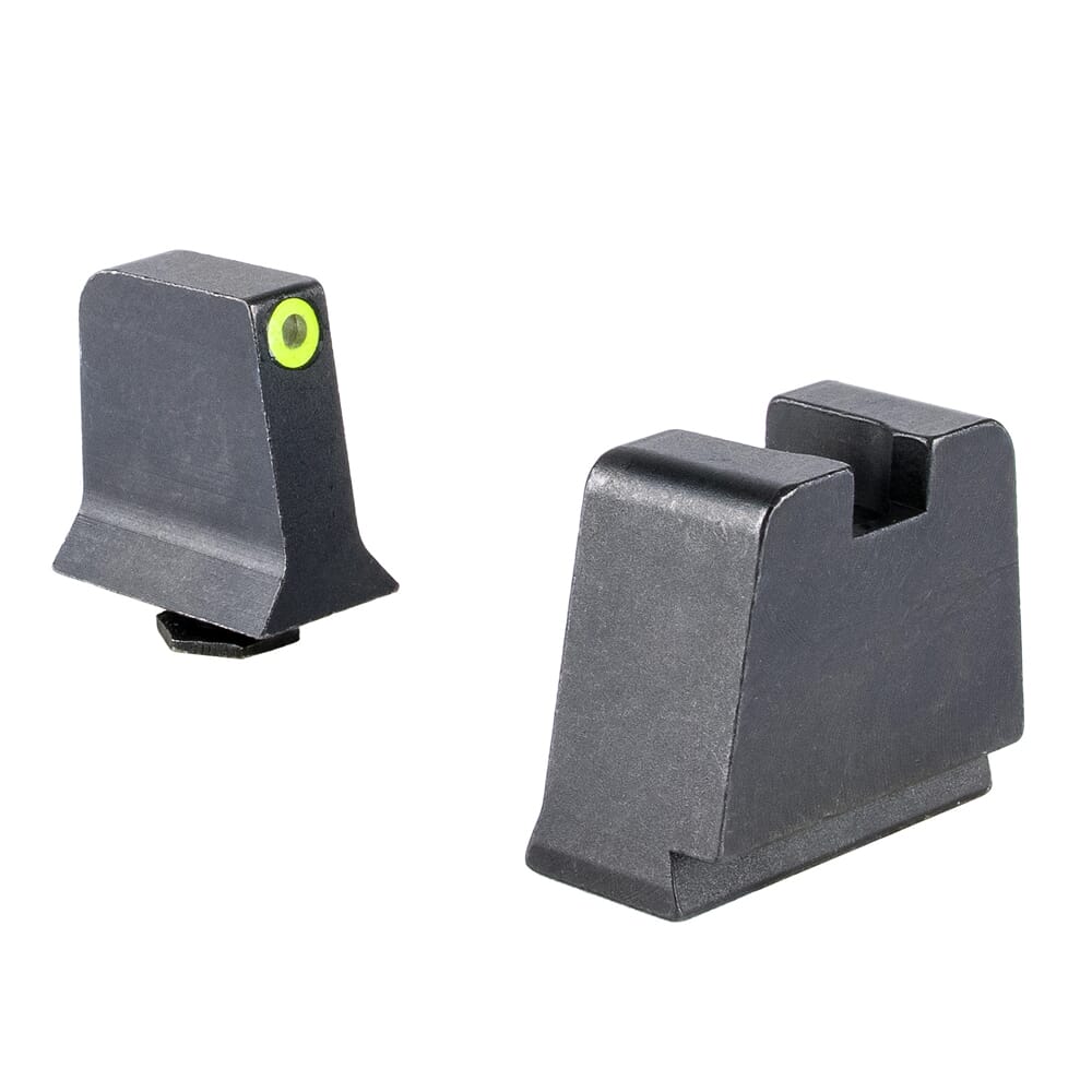 Trijicon Bright & Tough 3-Dot Tritium/Yellow Front/Metal Rear Night Sight Suppressor Set for Slim Frame Glock Models 601147