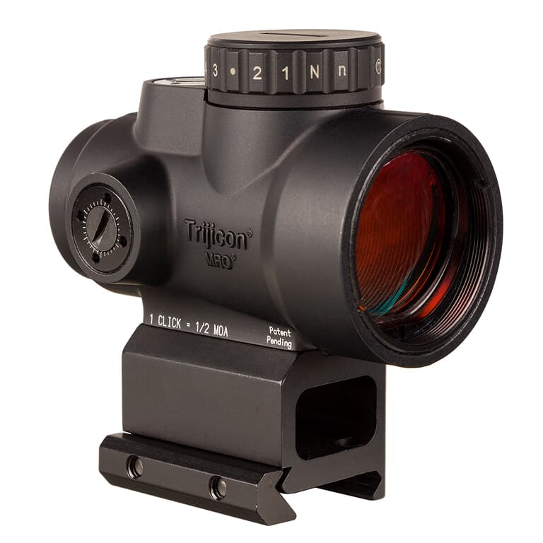 Trijicon 1x25 MRO HD 68 MOA Reticle w/ 2.0 MOA Dot Lower 1/3 Co-Witness AC32069 MRO-C-2200053