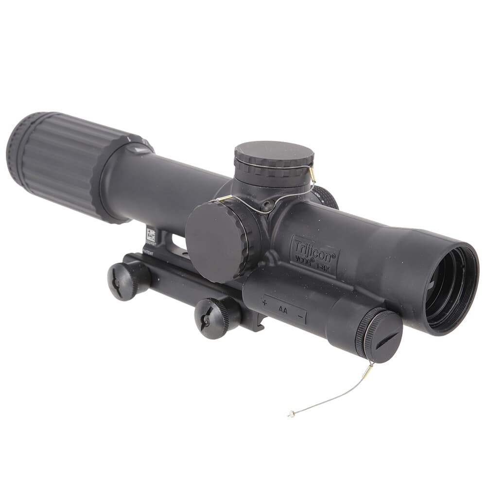 Trijicon USED VCOG 1-8x28 Red MRAD Crosshair Dot Reticle Scope w/ Thumbscrew Mount VC18-C-2400003 Like New - Broken Battery Cap Lanyard UA2269