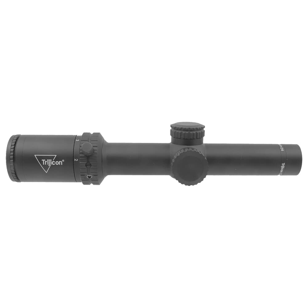 Trijicon USED Credo 1-4x24mm SFP Green MRAD Ranging 30mm Matte Blk Riflescope CR424-C-2900012, excellent condition with ring marks UA2987 For Sale!
