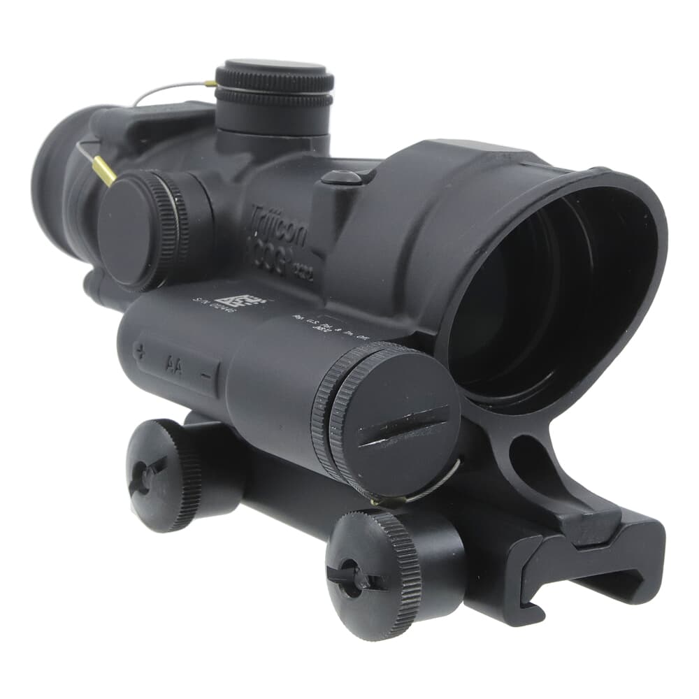 Trijicon USED ACOG 4x32 Red Chevron .223/5.56 BDC LED Riflescope w/TA51 Thumbscrew Mount TA02-D-100393 Demo, Slight Scratches On Battery Cap UA3003
