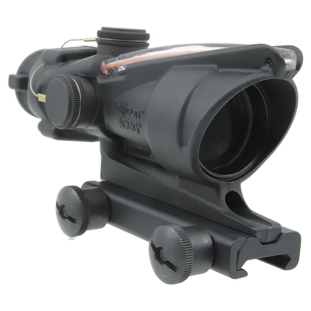 Trijicon USED TA31A ACOG 4x32 Dual Illum Red Triangle 223 Ballistic Reticle Demo In Excellent Condition With A Picatinny Rail Adaptor UA4019