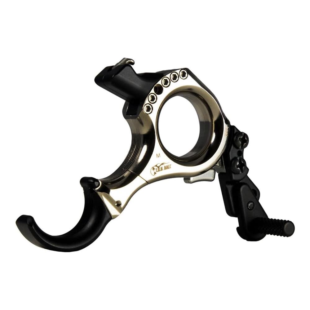 T.R.U. Ball Archery Abyss Flex 3 or 4 Finger (Ergo Adj Finger Pieces) QuickSilver Medium Release TABF-QS-M