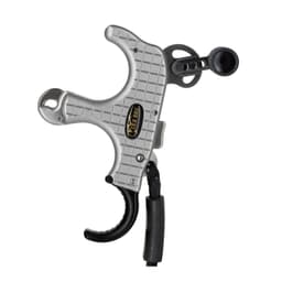 T.R.U. Ball Archery Blade Pro Flex 3 or 4 Finger (Ergo Adj Finger Pieces) Silver/QuickSilver Large Release TBPF-SIQS-L