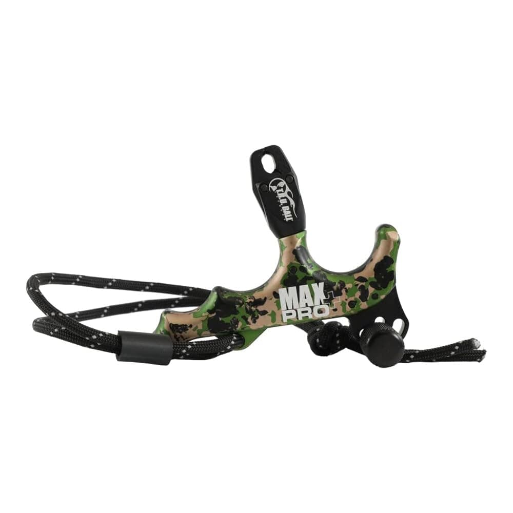T.R.U. Ball Archery Max Pro Plus 4 Finger Thumb Release w/Lanyard Camo Release TMPP-CA