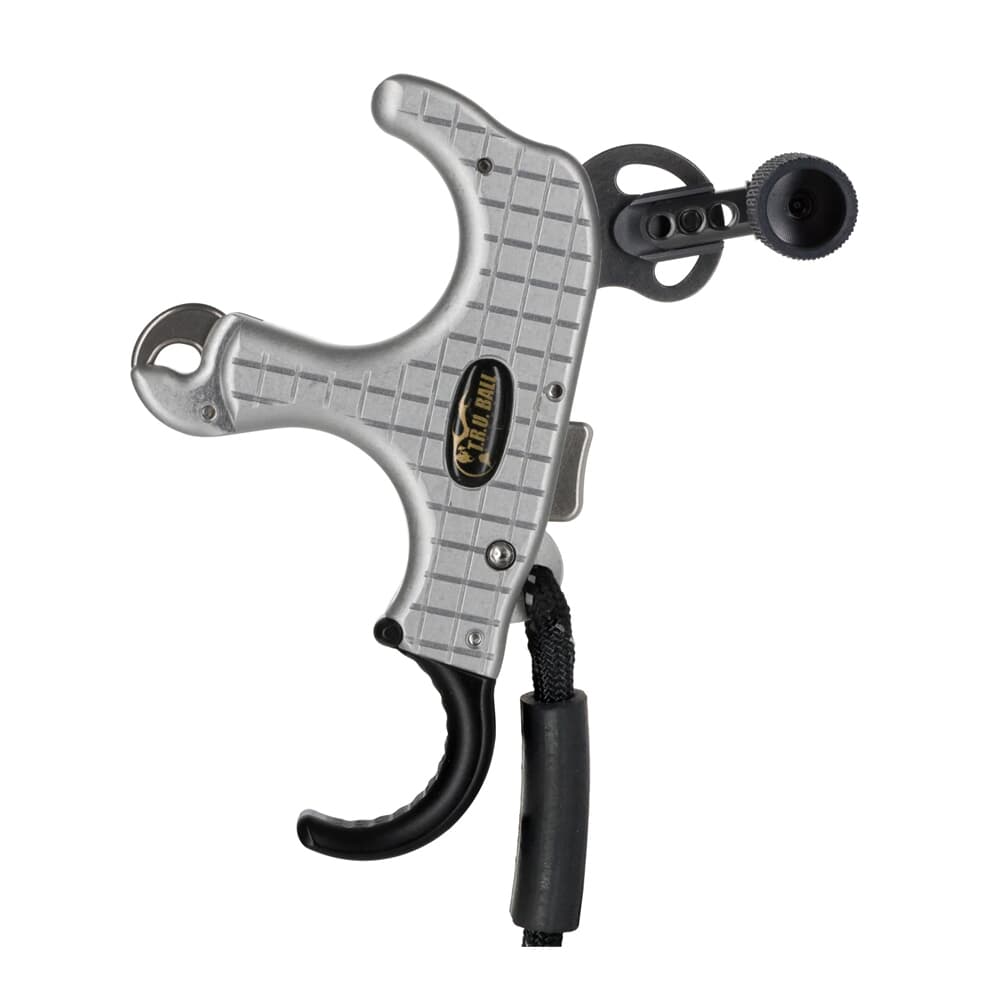 T.R.U. Ball Archery Blade Pro Flex 3 or 4 Finger (Ergo Adj Finger Pieces) Silver/QuickSilver Medium Release TBPF-SIQS-M