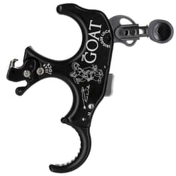 T.R.U. Ball Archery GOAT 3 or 4 Finger (Ergo Adj Finger Pieces) Black/QuickSilver Medium Release TGOT-BKQS-M