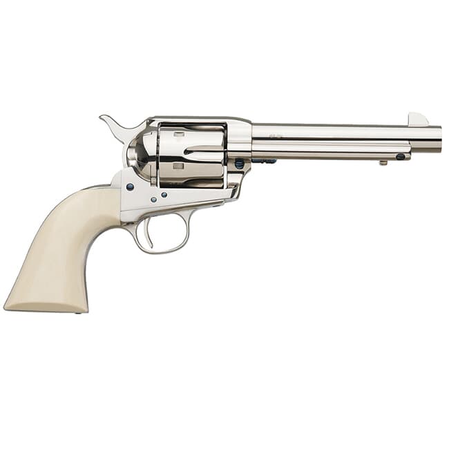 Uberti 1873 Cattleman Cody NM Nickel, Ivory Style Grip 5&quot; .45 Colt. MPN 356115