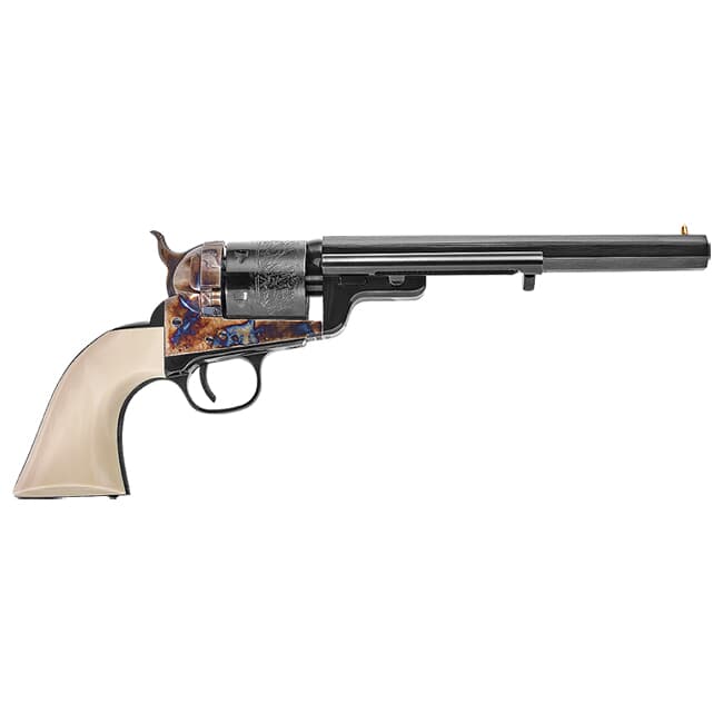 Uberti Outlaws &amp; Lawmen &quot;Wild Bill&quot; .38 Spl 7.5&quot; 1851 Navy Conversion Blued, C/H, Ivory Grip Revolver 356717