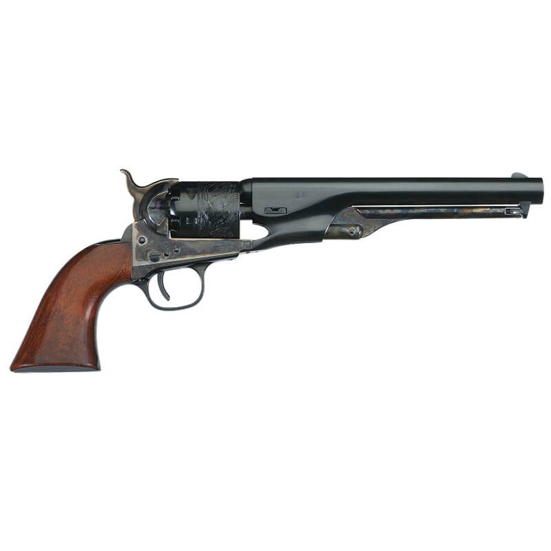 Uberti 1851 Navy London Steel .36 Cal 7.5" Bbl 6rd C/H Frame Brass B/S & T/G Black Powder Revolver 340050