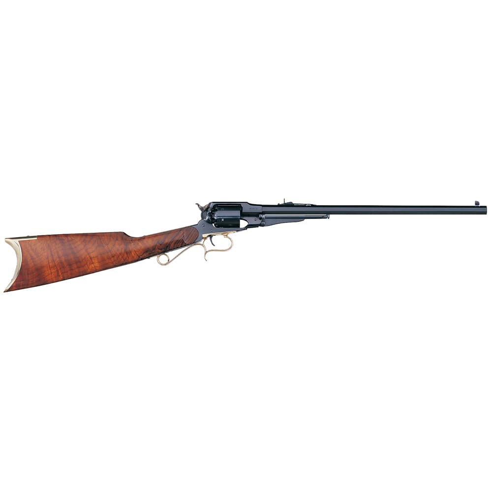 Uberti 1858 New Army Target Carbine .44 Cal 18&quot; Bbl Blue Steel Frame Brass T/G &amp; Buttplate 6rd Black Powder Revolver 341200