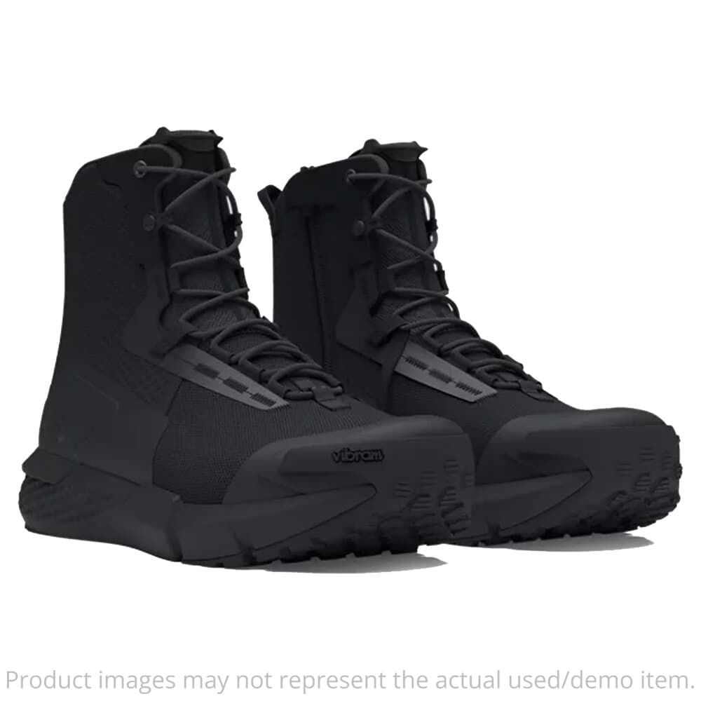 USED Under Armour Charged Valsetz Zip Boots Black Size 9.5 3027383-001015 - Like New - Damaged Box USED9859