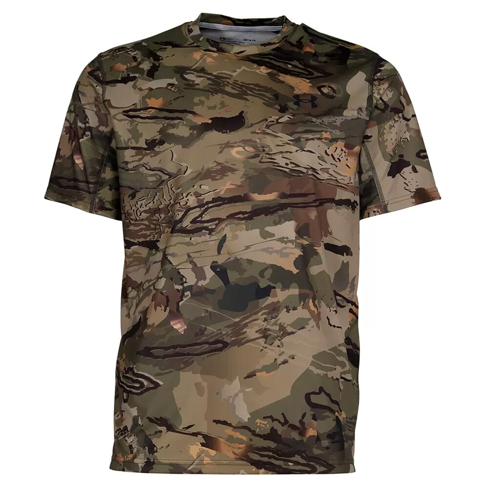 Under Armour Iso-Chill Brushline Short Sleeved T-Shirt UA Forest 2.0 Camo/Black 1351143-988