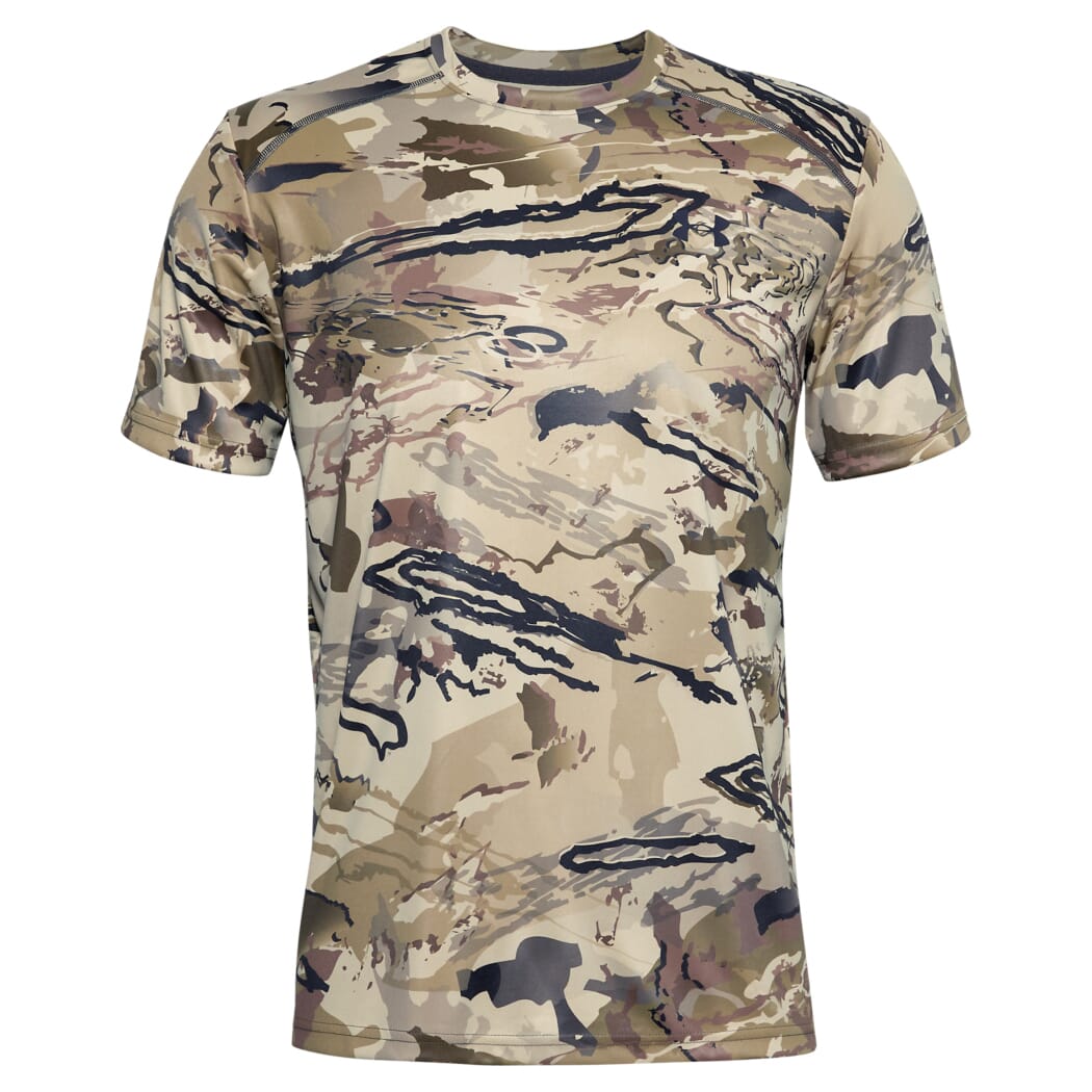 Under Armour Iso-Chill Brushline Short Sleeved T-Shirt UA Barren Camo ...