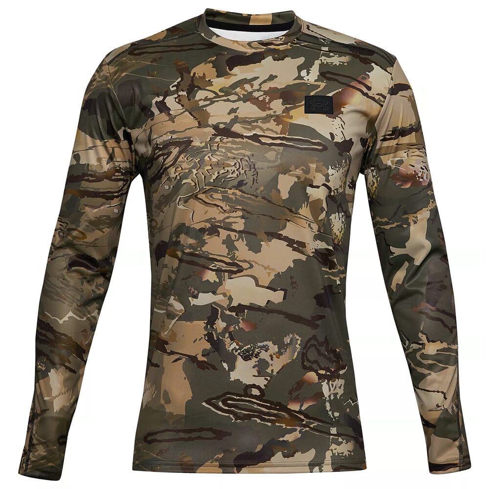 Under Armour Whitetail Iso-Chill Brush Line Long Sleeve Tee UA Forest All Season Camo/Black 1361308-994