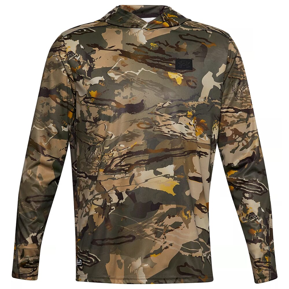 Under Armour Whitetail Iso-Chill Brush Line Hoodie UA Forest All Season Camo/Black 1361309-994