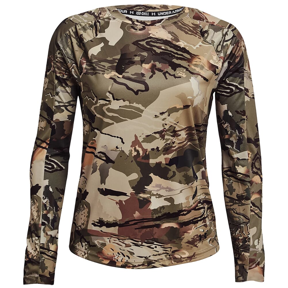 Under Armour Women's Iso-Chill Brushline LS Shirt UA Forest AS Camo/Blk 1365593-994