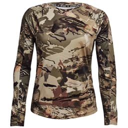 Under Armour Women's Iso-Chill Brushline LS Shirt UA Forest AS Camo/Blk XS 1365593-994005