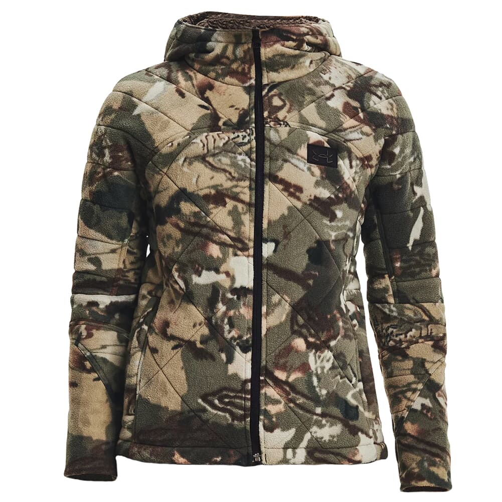 Under Armour Women's Rut Windproof Jacket UA Forest All Season Camo/Black 1365594-994