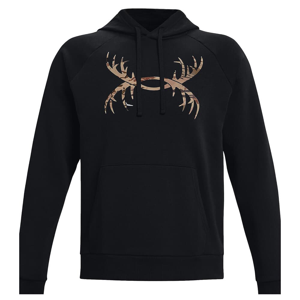 Under Armour Rival Fleece Antler Hoodie Black/UA Barren Camo MD 1365679-001003