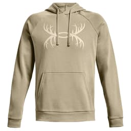 Under Armour Rival Fleece Antler Hoodie Khaki Grey/Summit White 3XL 1365679-037001