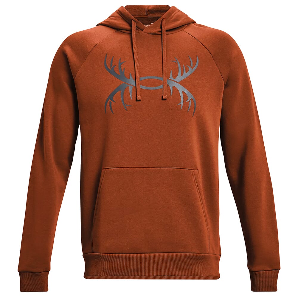 Under Armour Rival Fleece Antler Hoodie Copper Penny/Pitch Grey 1365679-291