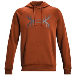 Under Armour Rival Fleece Antler Hoodie Copper Penny/Pitch Grey 3XL 1365679-291001