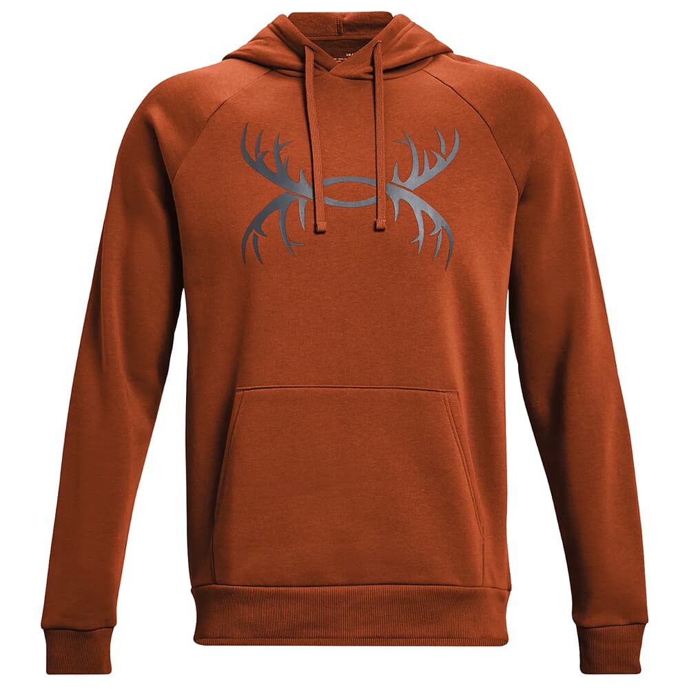 Under Armour Rival Fleece Antler Hoodie Copper Penny/Pitch Grey 3XL 1365679-291001