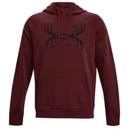 Under Armour Rival Fleece Antler Hoodie Chestnut Red/Black XL 1365679-690004