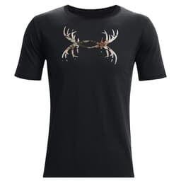 Under Armour Antler Logo Short Sleeve Tee Black/UA Barren Camo XXLT 1366017-001011