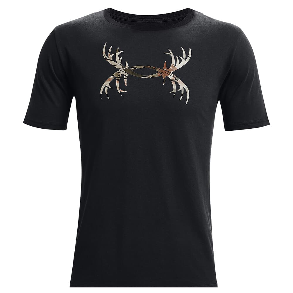 Under Armour Antler Logo Short Sleeve Tee Black/UA Barren Camo 1366017-001
