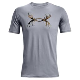 Under Armour Antler Logo Short Sleeve Tee Steel/UA Forest All Season Camo XXL 1366017-035010
