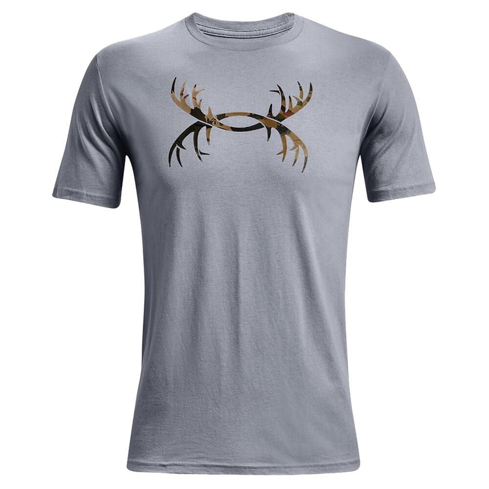 Under Armour Antler Logo Short Sleeve Tee Steel/UA Forest All Season Camo 1366017-035