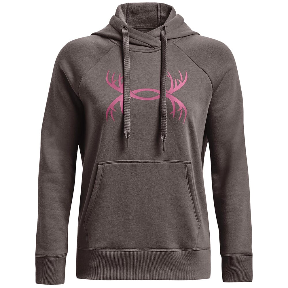 Under Armour Women's Rival Antler Fleece Hoodie Fresh Clay/Pace Pink 1368117-176