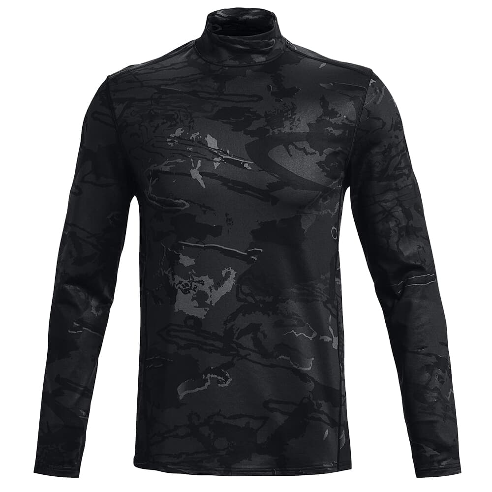 Under Armour Camo ColdGear Infrared Mock Neck Long Sleeve Tee UA Blackout Camo/Black LG 1372605-998003