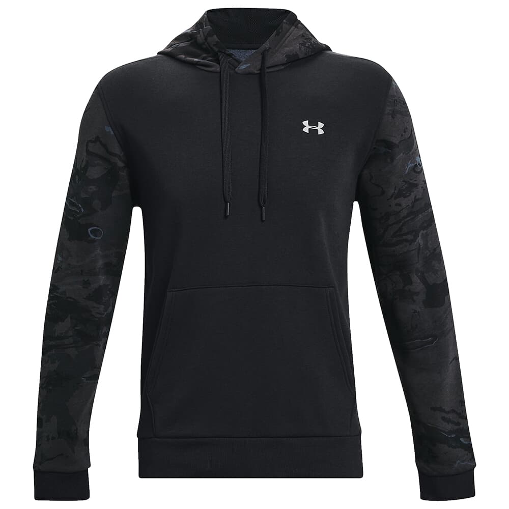 Under Armour Rival Camo Blocked Fleece Hoodie Black/UA Blackout Camo/Elemental XXL 1373180-001006