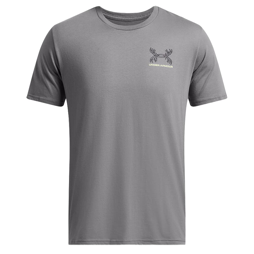 Under Armour Schematic Elk Short Sleeve Shirt Titan Gray XXL 1386780-024007