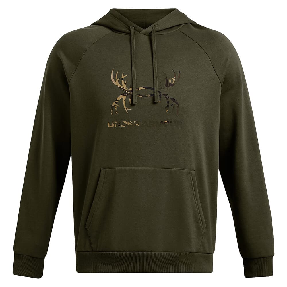 Under Armour Rival Fleece Antler Hoodie Marine OD Green/Black XL 1388086-390005