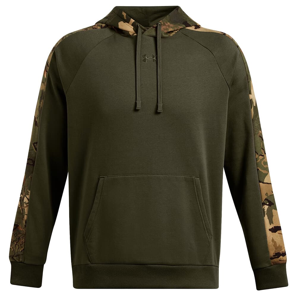 Under Armour Rival Fleece Camo Blocked Hoodie Marine OD Green/Black 1388087-390
