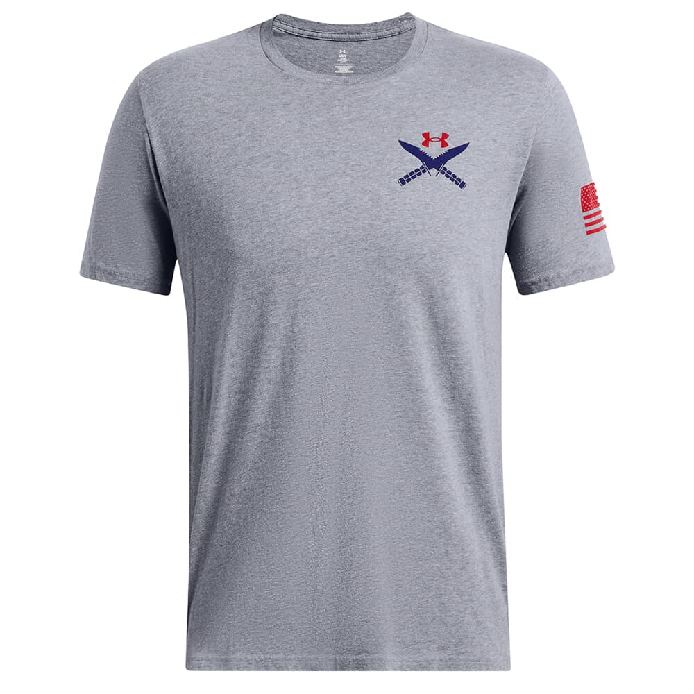 Under Armour Freedom Tac Logo T-Shirt Steel Light Heather XXL 1389463-035006