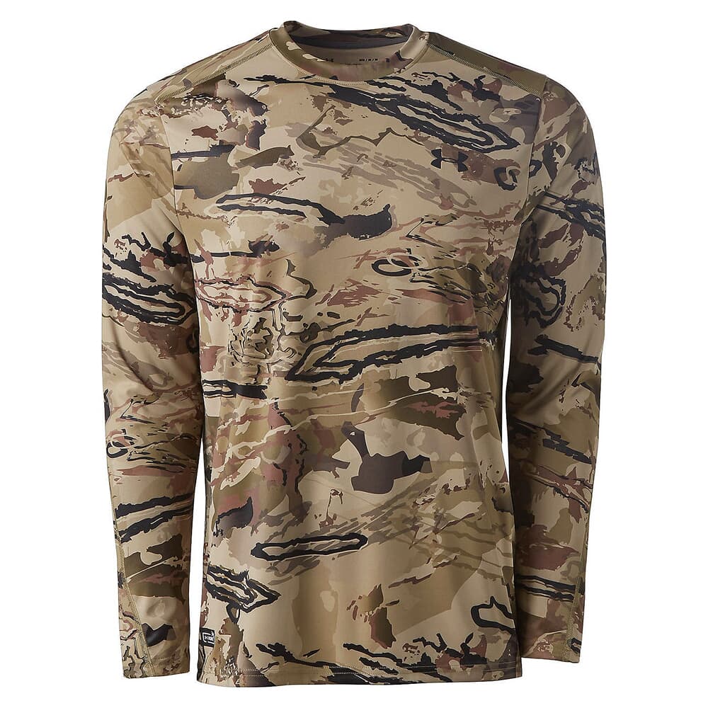 Under Armour Whitetail Iso-Chill Brush Line Long Sleeve Tee UA Barren Camo/Black XXL 1361308-999007