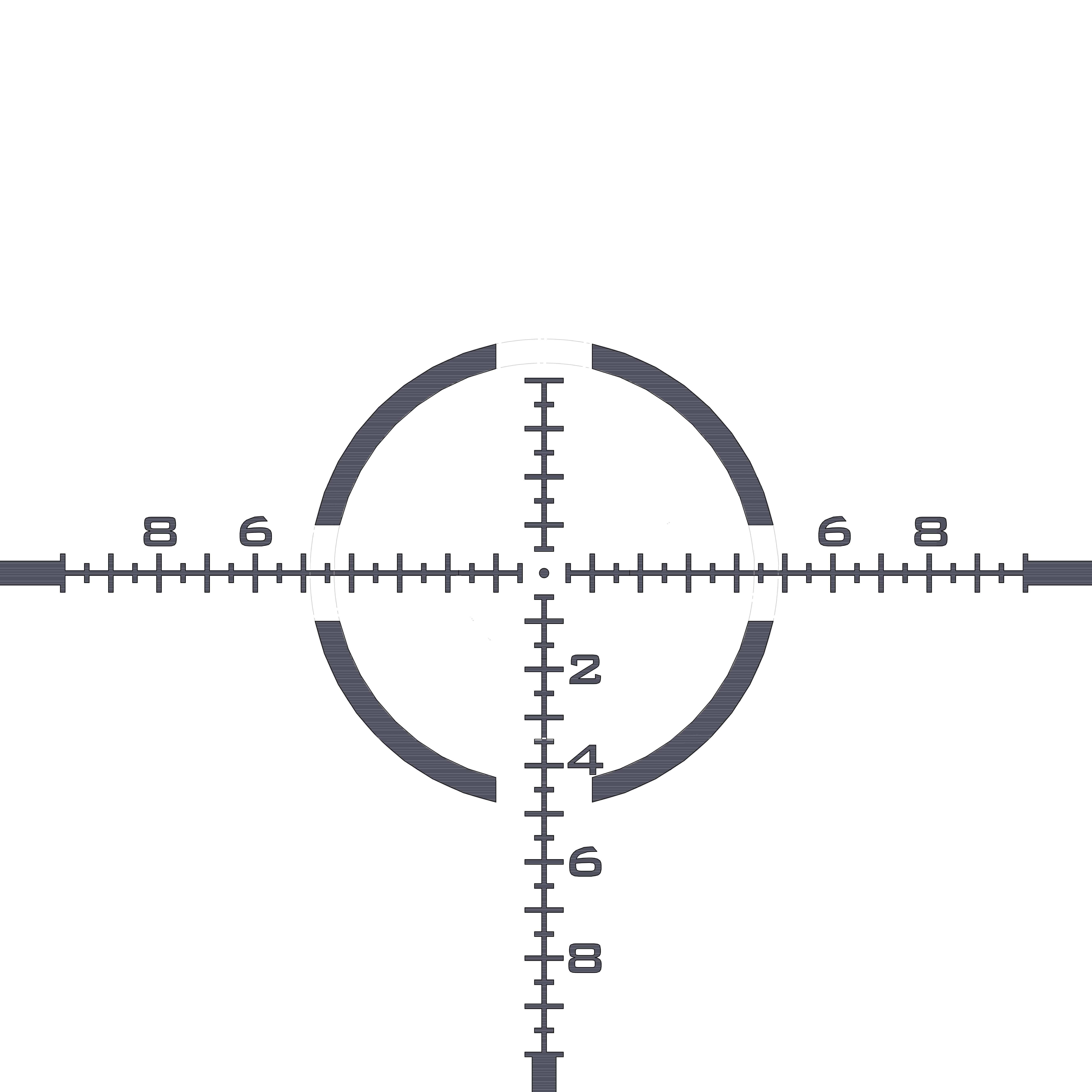 US Optics 1-6x24mm 34mm Tube Digital Red FFP SRM Reticle Elevation