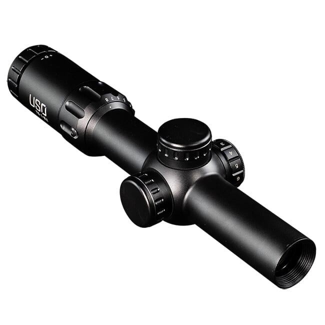 US Optics 1-8x24mm; 30 mm Tube; Digital Red FFP P3G Reticle Riflescope TS-8X P3G
