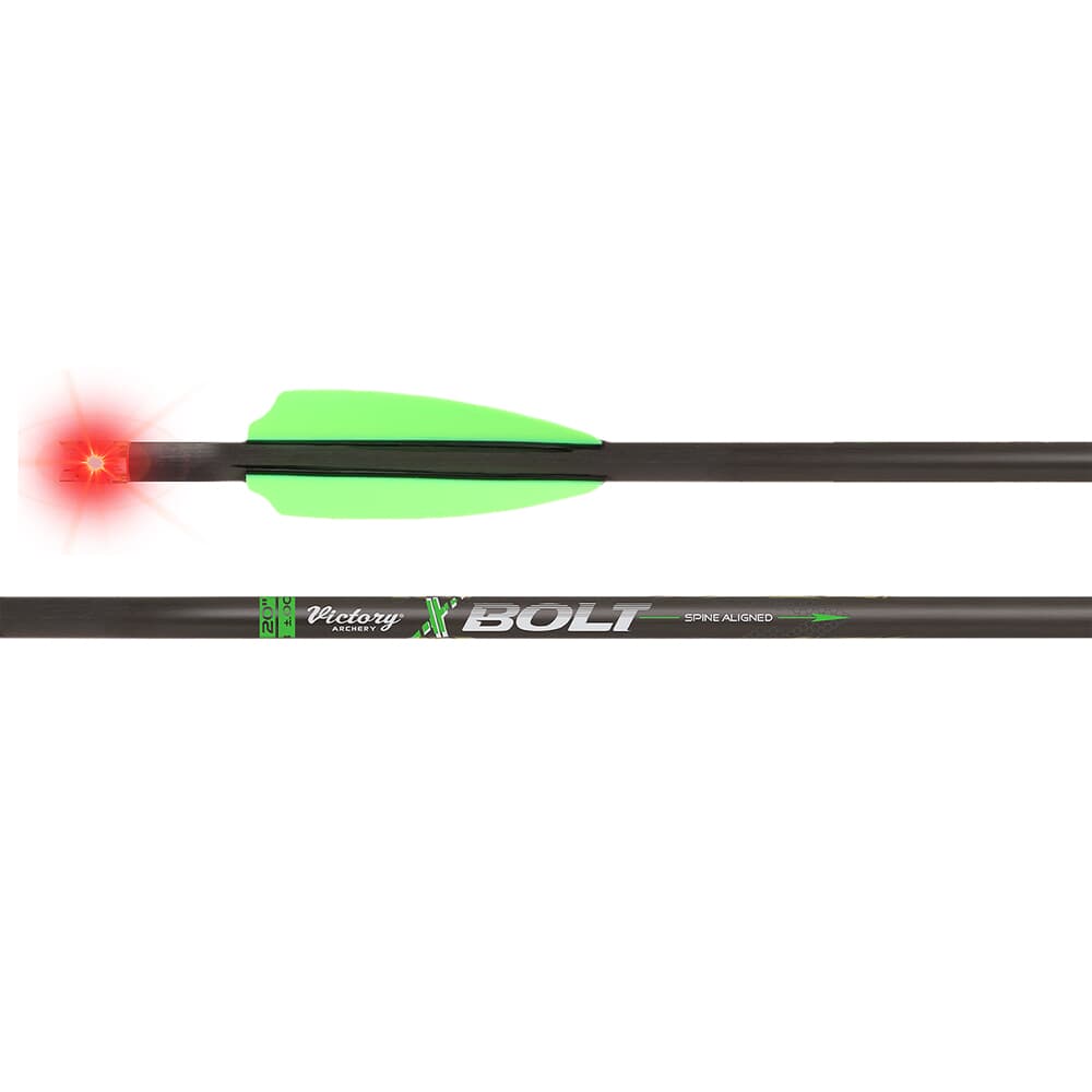 Victory Archery TKX-Bolt 22" Gamer 325 Total Grains Fletched Bolt 3pk w/Lighted Nocks XBOLTKG-22FXGL-3
