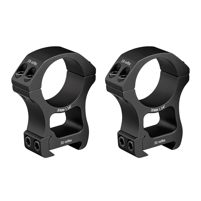 Vortex Pro 30mm Extra High (1.54&quot;) Scope Rings PR30-XH