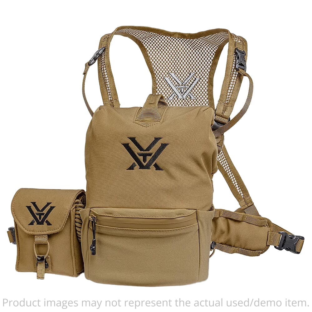 OPEN BOX DEMO Vortex GlassPak Pro Large Binocular Harness for Most 50mm-56mm Binoculars w/Binocular Case, Harness, Comfort Neck Strap, Tethered Lens Cloth, &amp; Laser Rangefinder Pouch P600-L - Excellent Condition USED10333
