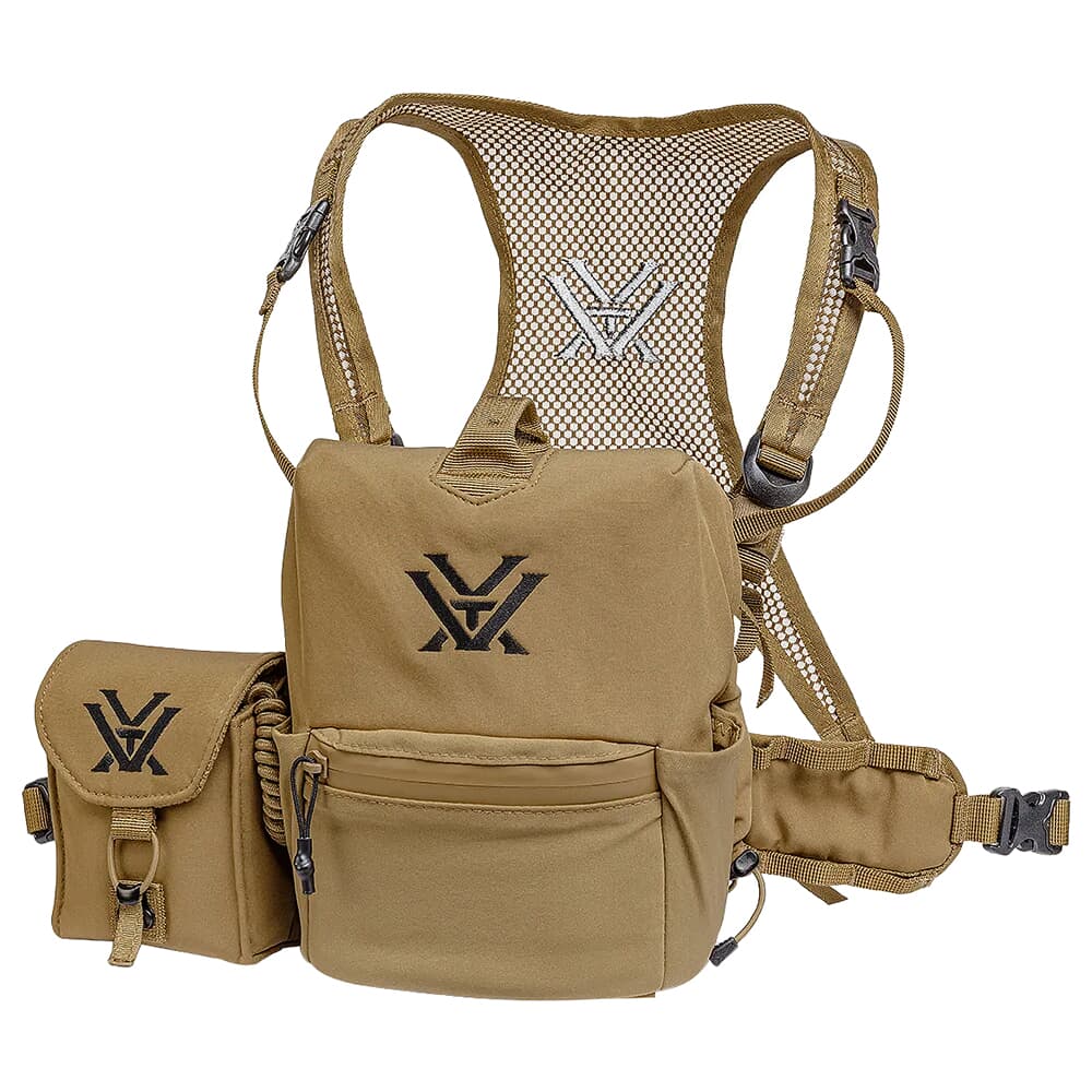 Vortex GlassPak Pro Small Binocular Harness for Most 42mm or Smaller Binoculars w/Case, Comfort Neck Strap, Tethered Lens Cloth, &amp; LRF Pouch P600-S